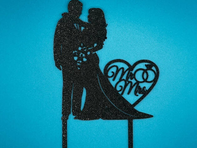Decoratiune Topper pentru tort Mr&Mrs Love