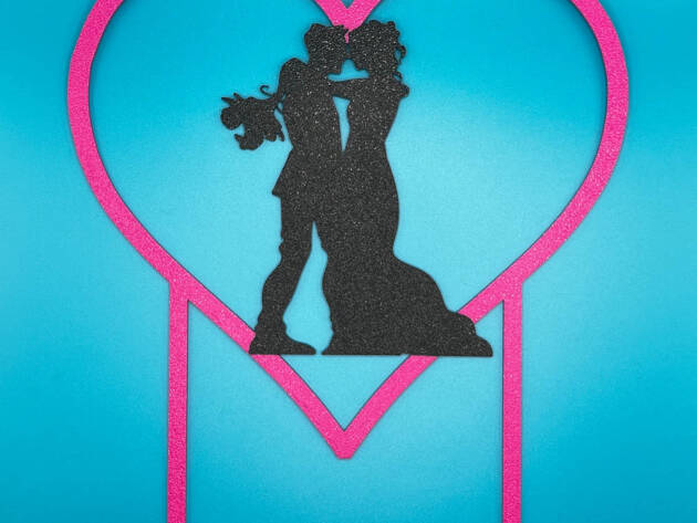 Decoratiune Topper pentru tort Mr&Mrs Heart