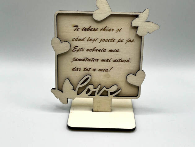 Suport decorativ cu mesaj gravat